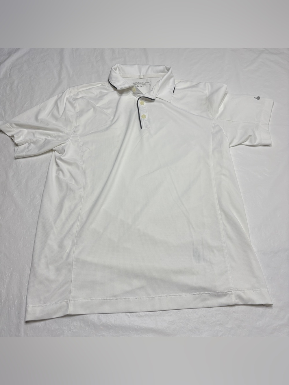 Nike Golf Tour Performance Dri Fit White Short Sleeve Polo Shirt Men’s Small